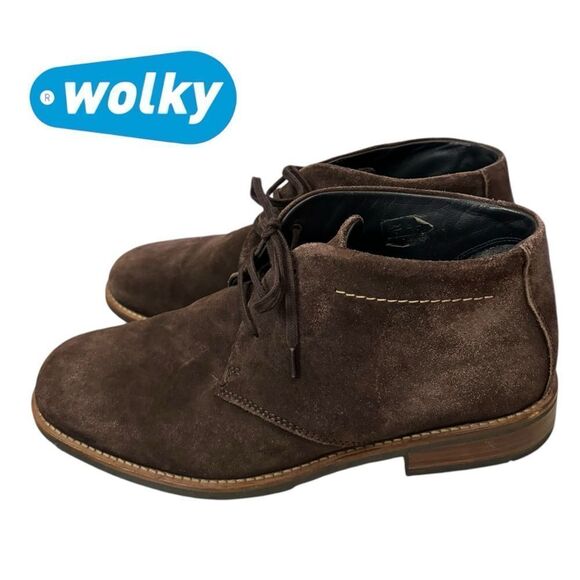 Wolky Men\'s Cayenne Brown Suede Leather Chukka Boots 11.5  46 main image 6